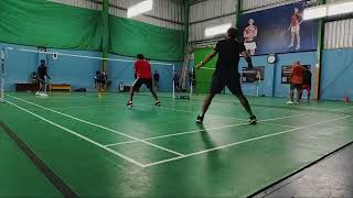 Highlights of doubles Badminton match- 23 #badminton #youtubeshorts #smash #rally #sports #games #yt