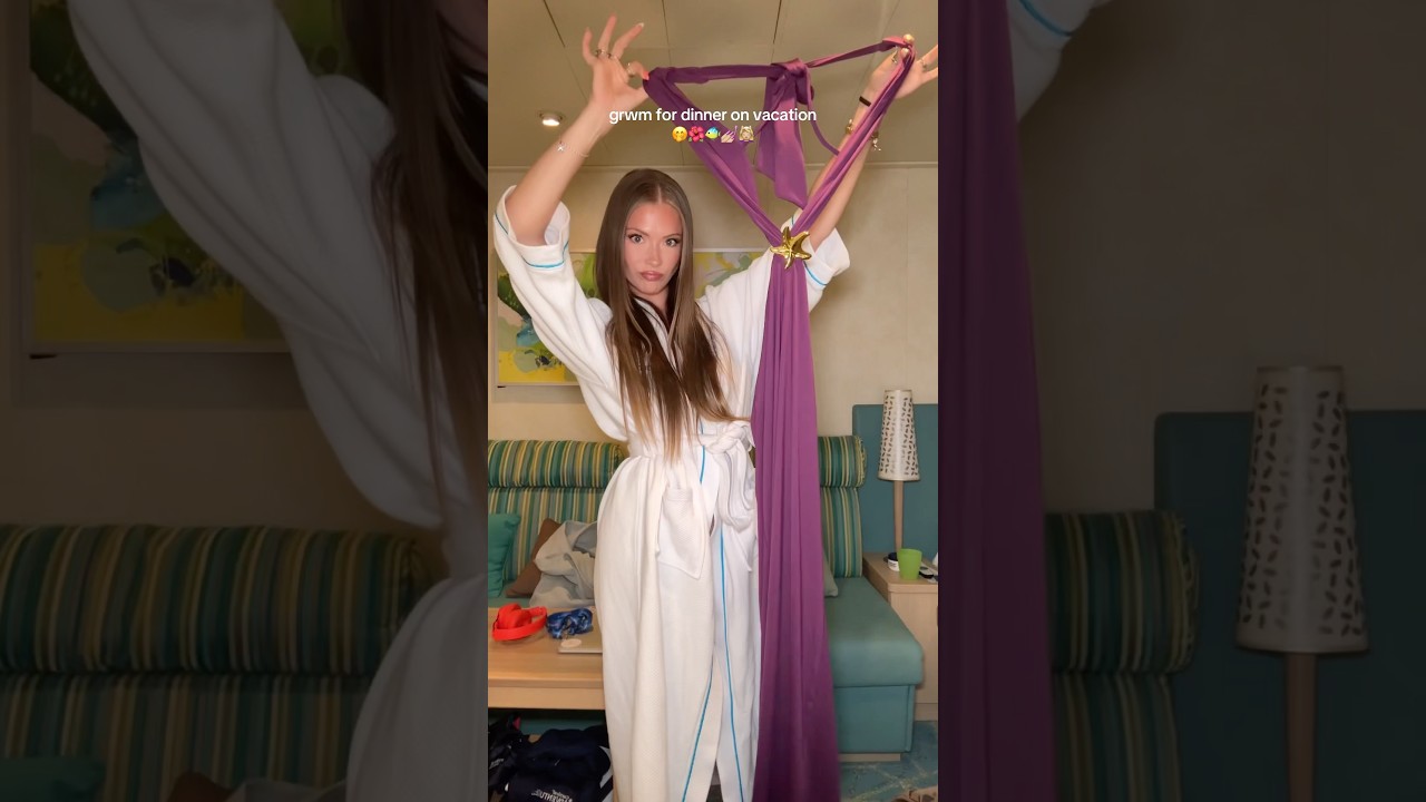 GRWM for dinner on vacay !! 🙂‍↕️💅🏼💆🏼‍♀️👗💗 