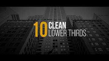 Clean Lower Thirds After Effects Templates