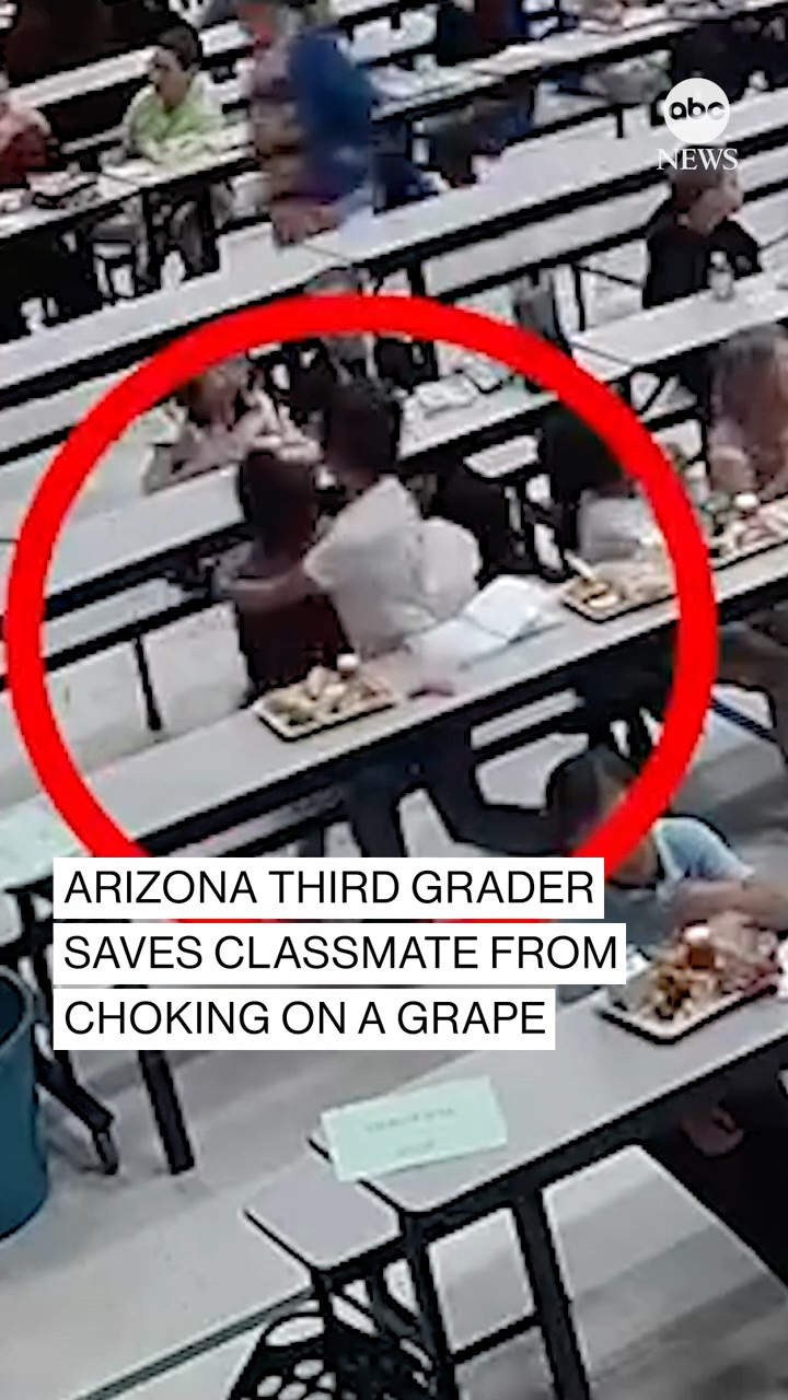 Arizona third grader saves classmate from choking on a grape