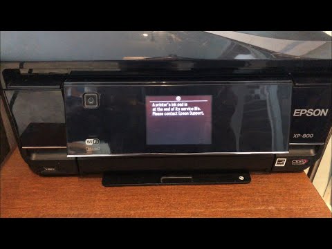 video Epson XP error - ink pad replacement and reset of the printer using a code / key.