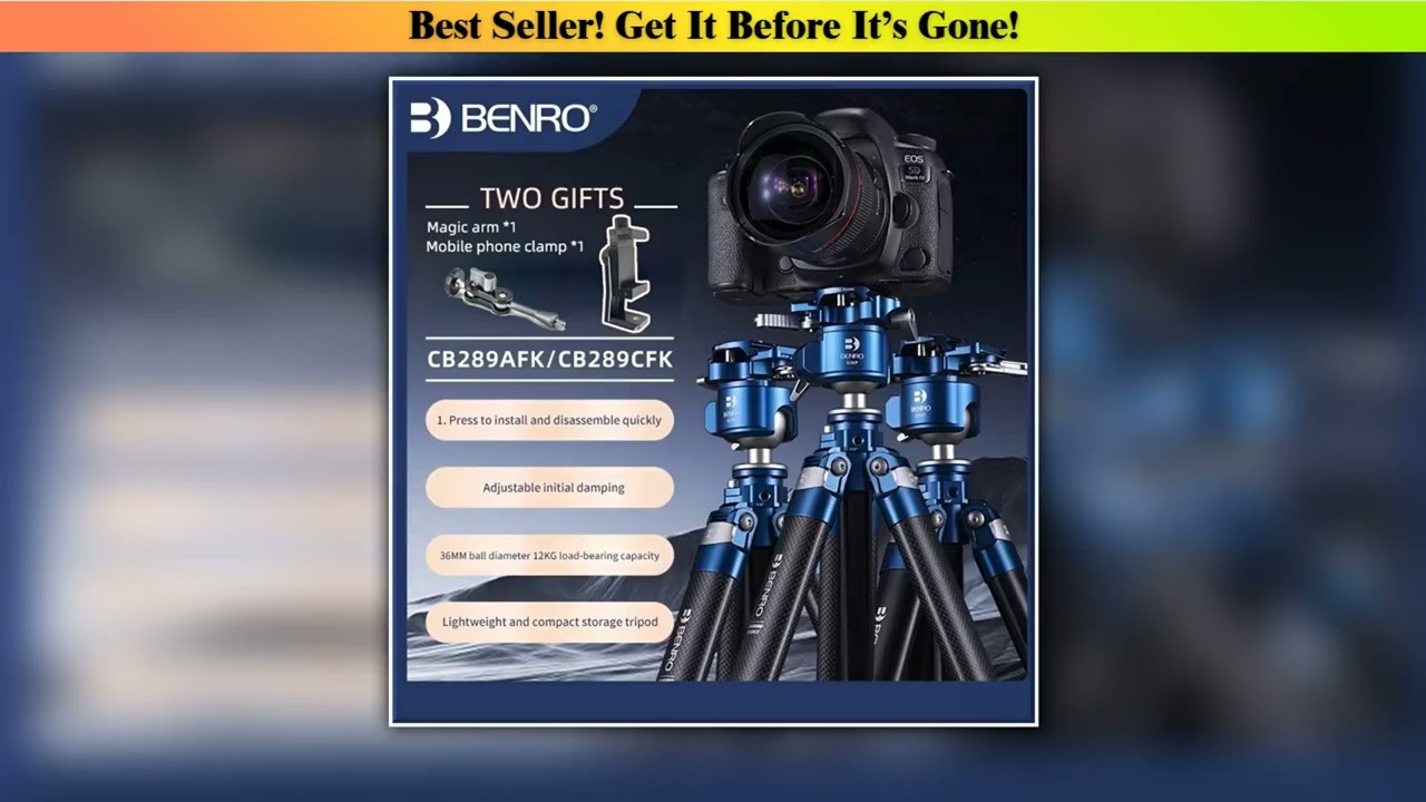 Hands-on Benro CyanBird CB289AFK CB289CFK Bluebird Tripod Carbon Fiber Camera SLR Stand Aluminum