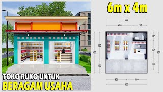 Ruko 1 lantai modern 6x4 meter