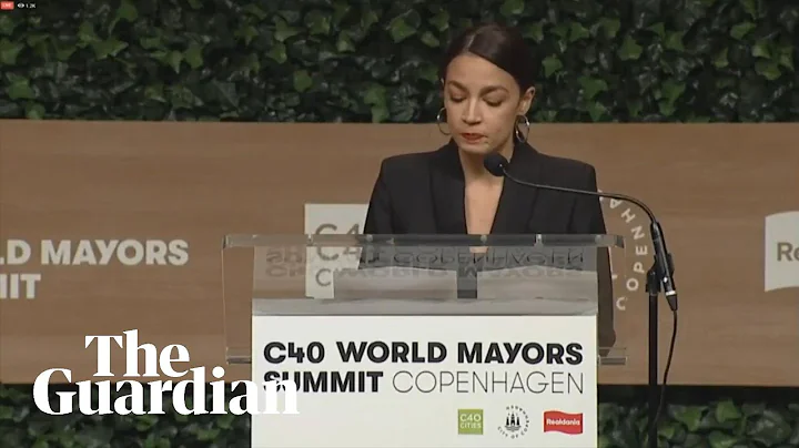 Alexandria Ocasio-Cortez's voice cracks during spe...