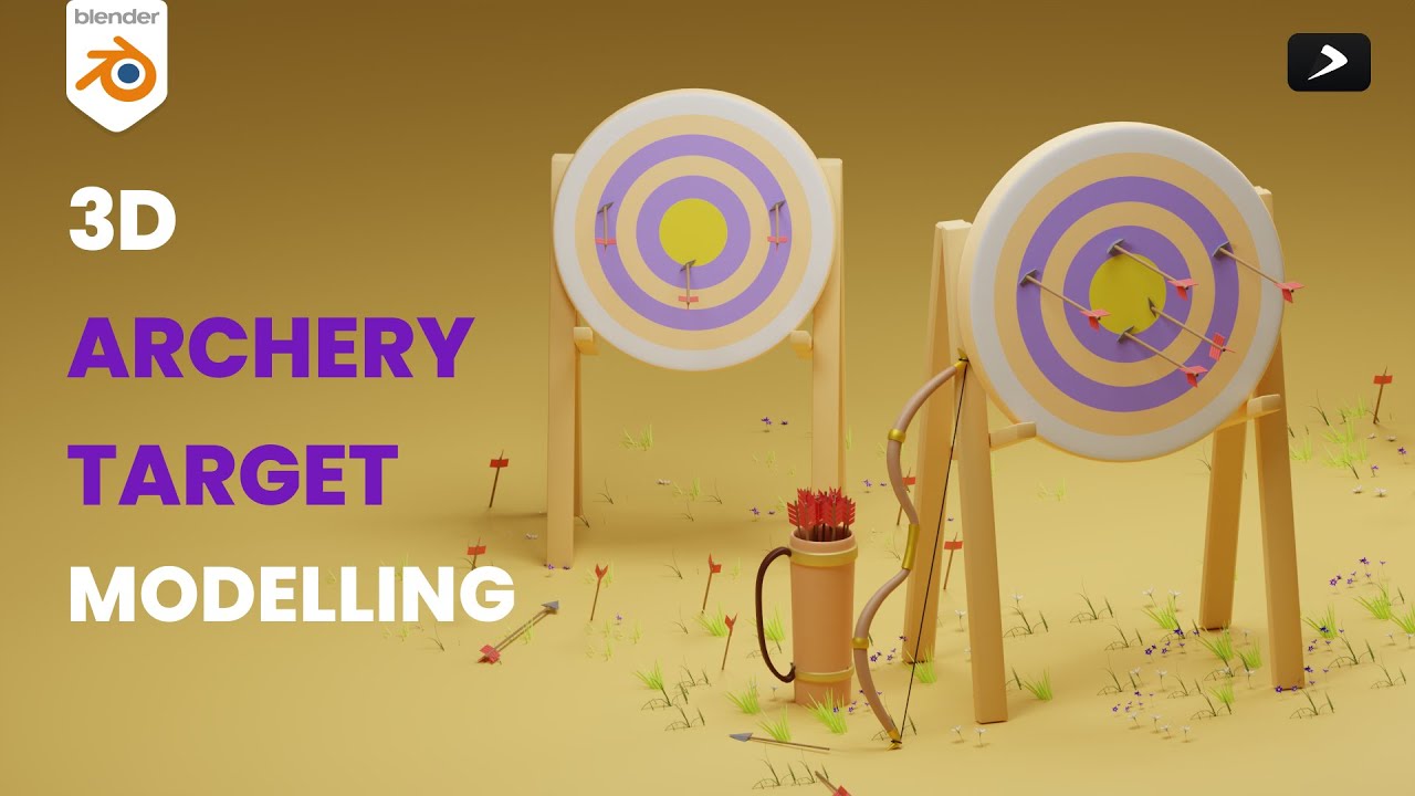 how-to-make-archery-target-in-blender-youtube