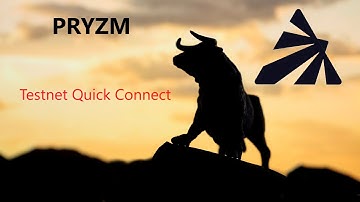 Pryzm Testnet User Guide | Quick Connect | How to