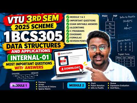 VTU 3RD SEM 2025 SCHEME 🔥 1BCS305 INTERNAL-01 MOST IMPORTANT QUESTIONS WITH ANSWERS