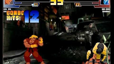 Mugen Battle #28: Evil Ryu/Evil Ken vs. Sub-Zero/Scorpion
