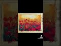 Papaveri con pastelli morbidi e sotto pittura all’acquerello, buona giornata