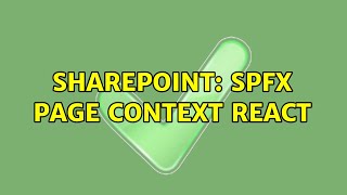 Sharepoint: SPFX page context react