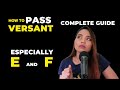 Versant Tips: How to Pass the Versant Test: (Part A to F)