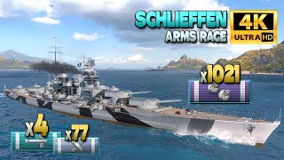 Battleship Schlieffen: สัตว์ประหลาดรองที่มียอดโจมตีมากกว่า 1,000 ครั้ง - World of Warships