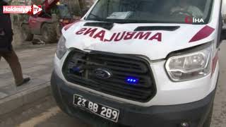 Elazığda Ambulans Yayaya Çarptı 2 Yaralı