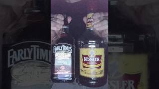 Early Times vs. Kessler
A taste challenge! Both are 80 proof, American blended whiskies, with no website listing.
Early Times- introduced in 1860. Aged 3 years in used barrels. This liter bottle is from the Brown-Forman blended era (1982-2020).
Kessler- introduced in 1888. Aged 2 years. 72.5:27.5 blend ratio. A James B. Beam Distilling Co. brand. Early Times vs. Kessler