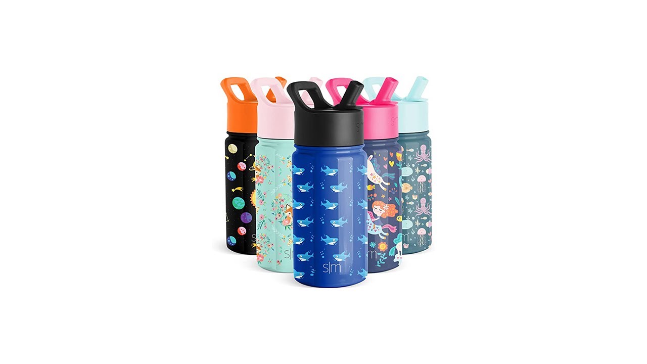 Amazon Product !! Simple Modern Kids Water Bottle with Straw Lid | Insulated Stainless Steel