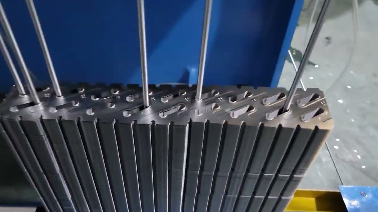 fin  press line for refrigerator evaporator