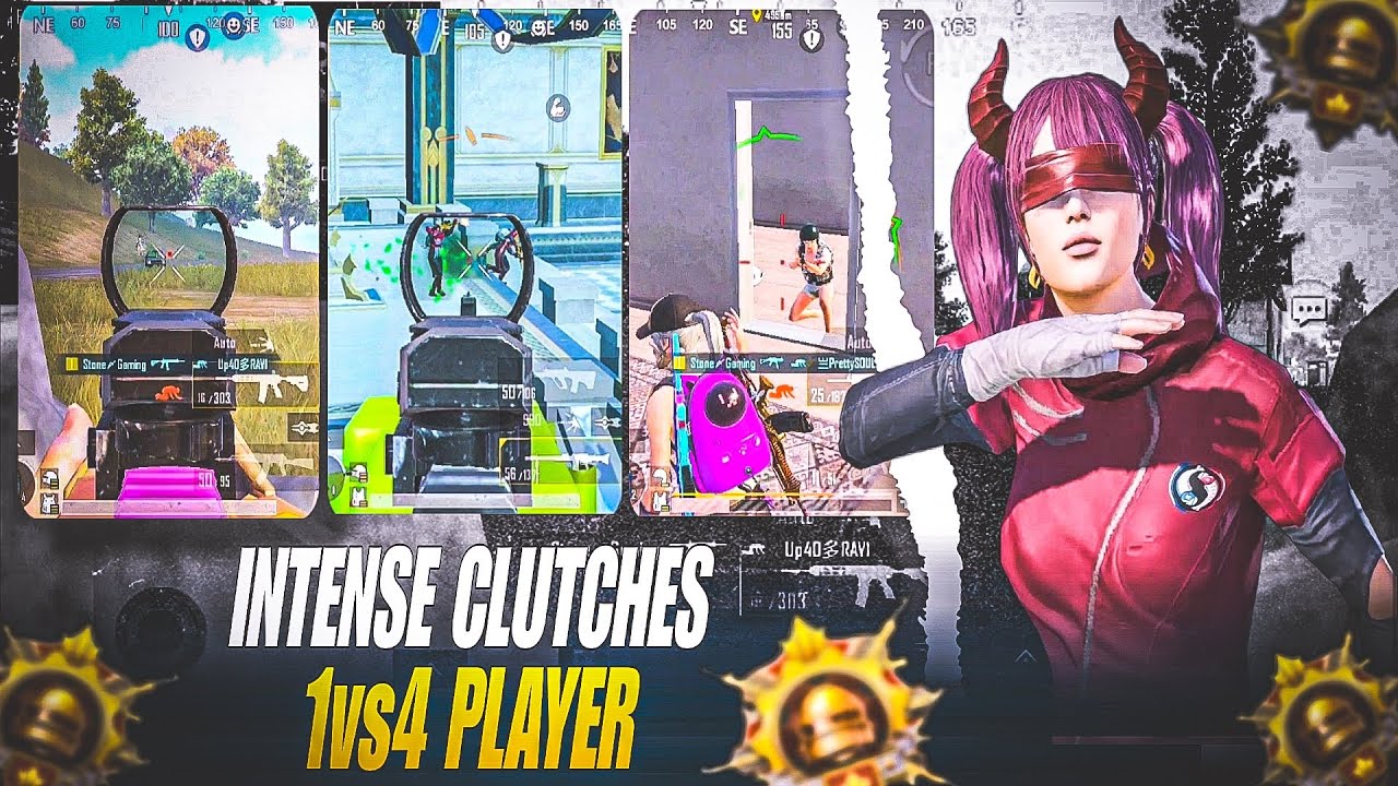 INTENSE CLUTCHES 🔱 1V4 SOLO VS SQUAD 😱 FULL RUSH GAMEPLAY 🔱 - YouTube