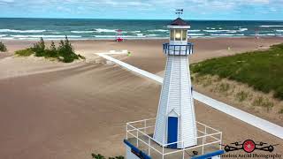 New Buffalo Michigan Getting Hit With Big Waves & High Winds 4K Drone Footage Aug 30