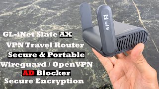 Travel VPN WIFI 6 Router : GLiNet Slate AX Pocket Size
