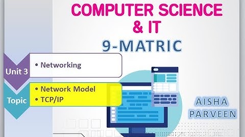 Computer Network Models | TCP/IP | 9th class | Computer Science