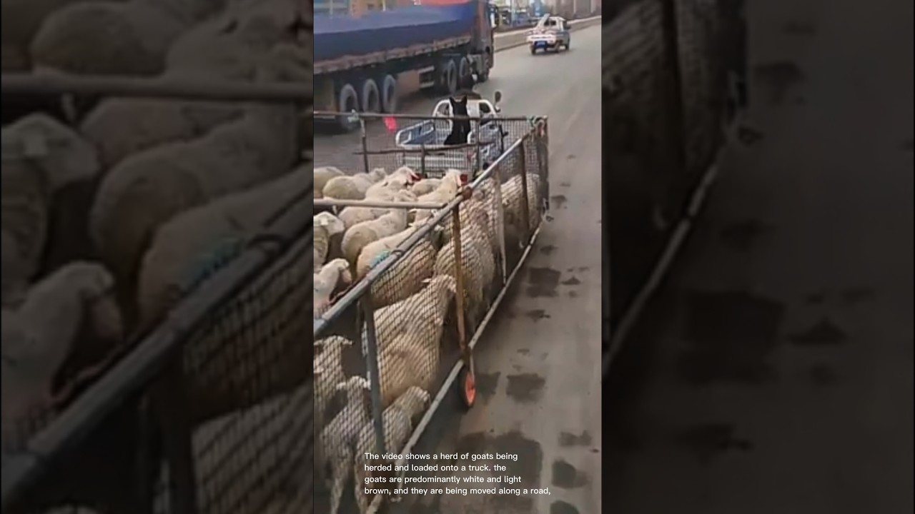 Moving day for goats: a unique transportation method
