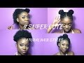 SUPER CUTE Hairstyles For SHORT NATURAL HAIR ! | Half Up, Space Bun, High Puff & Double Top Knot