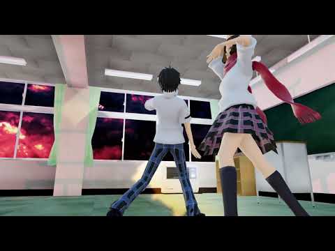 【MMD】アヤノとシンタローで脳漿炸裂ガール【リメイク版】