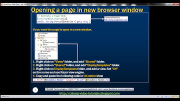 Part 42 Opening a page in new browser window in asp net mvc application
