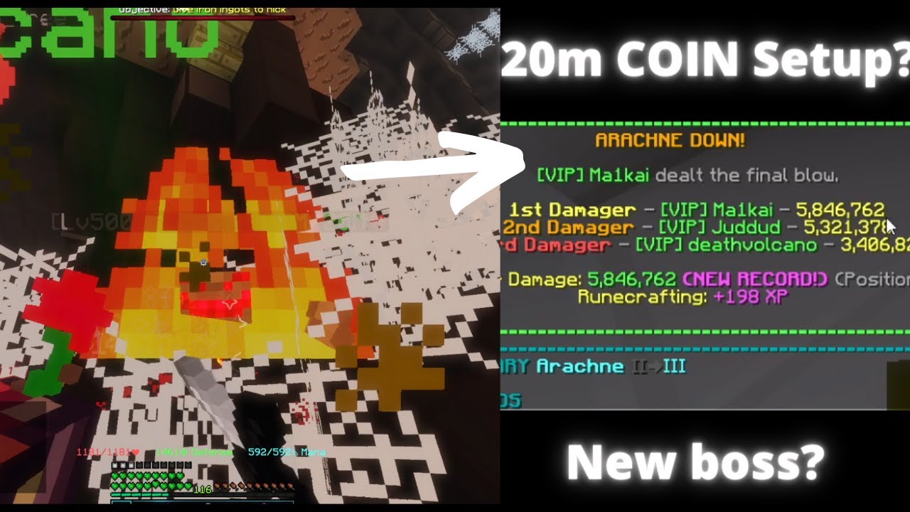 INSANE Best Build To Get Top Damage Each Arachne Boss Guide(Hypixel