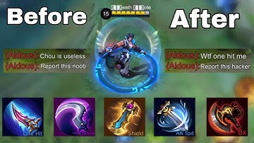 TOP GLOBAL 1 CHOU + ONE SHOT BUILD = BROKENNN🔥 #solorank #mlbb #topchou