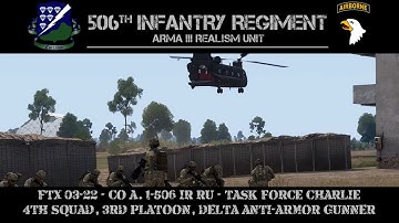 ArmA 3: FTX 03-22 - Task Force Charlie - 3-4-C Anti-Armor Gunner | 506th IR RU Infantry Gameplay