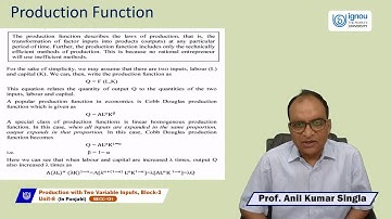 Production with Two Variable Inputs (In Punjabi)