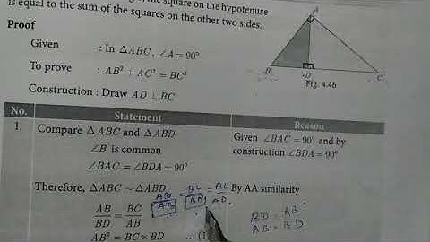 10th maths chapter- 4 Theorem 5: Pythagoras Theorem