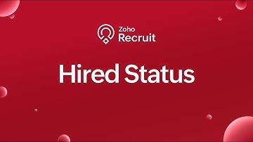 Mark Candidates as Hired in Zoho Recruit