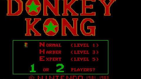 Donkey Kong IBM PC Booter Emulated Gameplay #1 Finally different colors