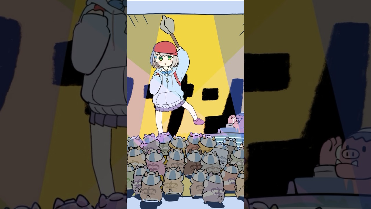 【アニメMV】ブタサンダー歌ってみた🐷💓【白銀ノエル】#shorts