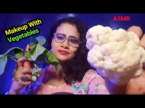 Asmr Does Your Makeup With Vegetables 🥦🍅🥕🥔 | Dearly ASMR