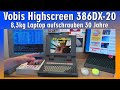 Vobis Highscreen 386DX-20 Laptop 8,3kg nach 30 Jahren 👍 DOS Windows 3.1 Spiele Norton Commander