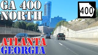 GA 400 North - Downtown Atlanta to Alpharetta - Georgia - 4K Highway Drive