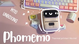 Phomemo m110 Unboxing + making stickers 🌼