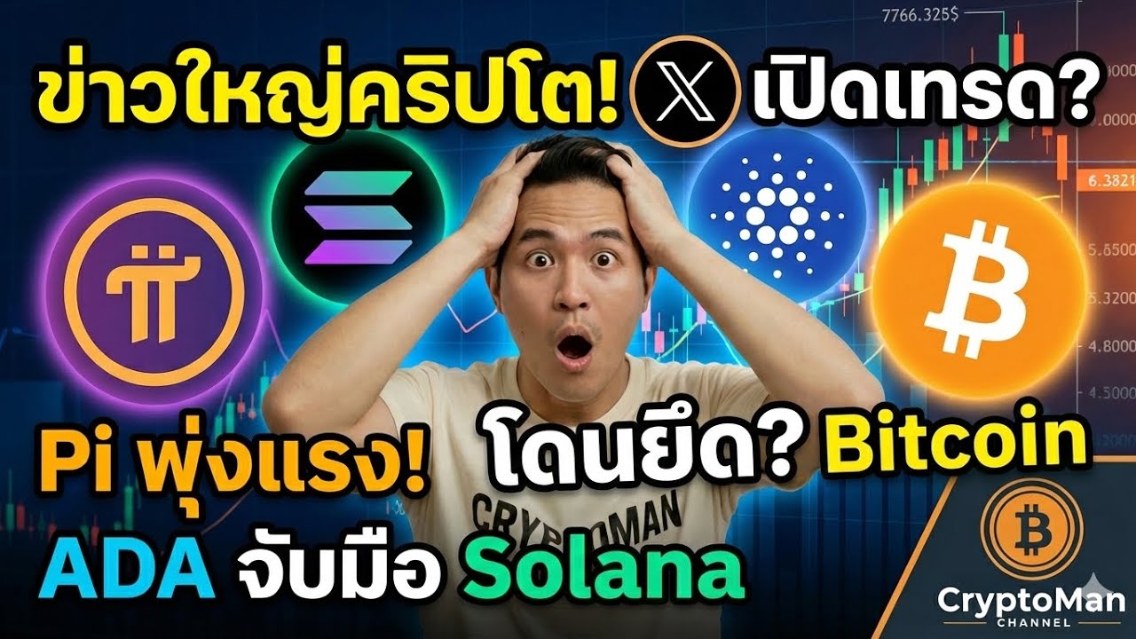 ⁣ด่วน! X เปิดฟีเจอร์เทรด? | Bitcoin เสี่ยงโดนยึด? | Pi Network พุ่ง 50% | ADA จับมือ SOL!