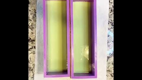 Cold process soap making. Little hidden bird :)