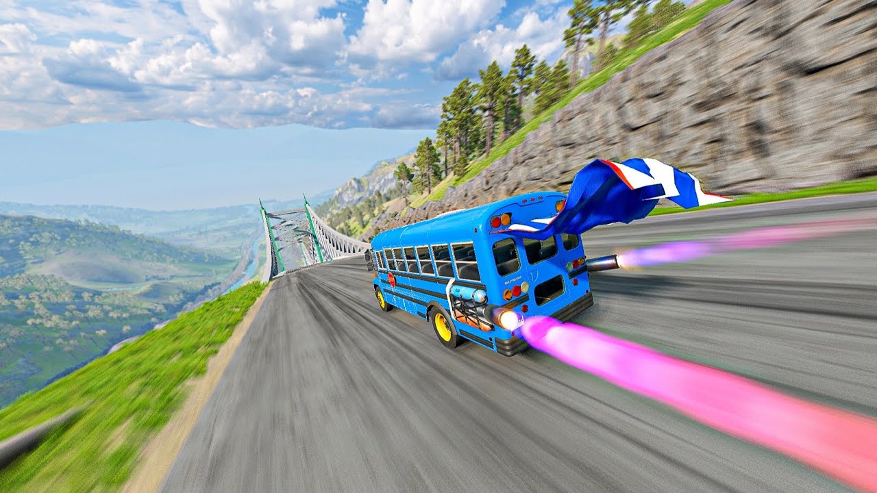 Full Throttle INSANE Long Downhill Mayhem. BeamNG.drive Epic Crashes & Speed Test BeamNG.drive #5