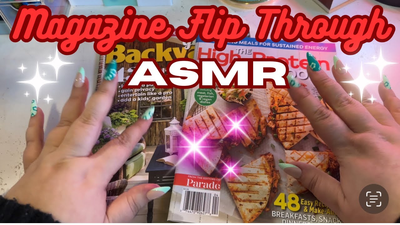 ASMR | Magazine Flip Through | Paper Sounds | Tapping | Tingles | Relax ...