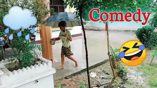 Best funny comedy in Rain । 🌧 comedy in Hindi । Funny comedy in Hindi