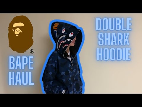 Bathing Ape BAPE Shark Hoodie Red Unboxing/Review! Hypebeast fashion!  Supreme Offwhite Grails! 