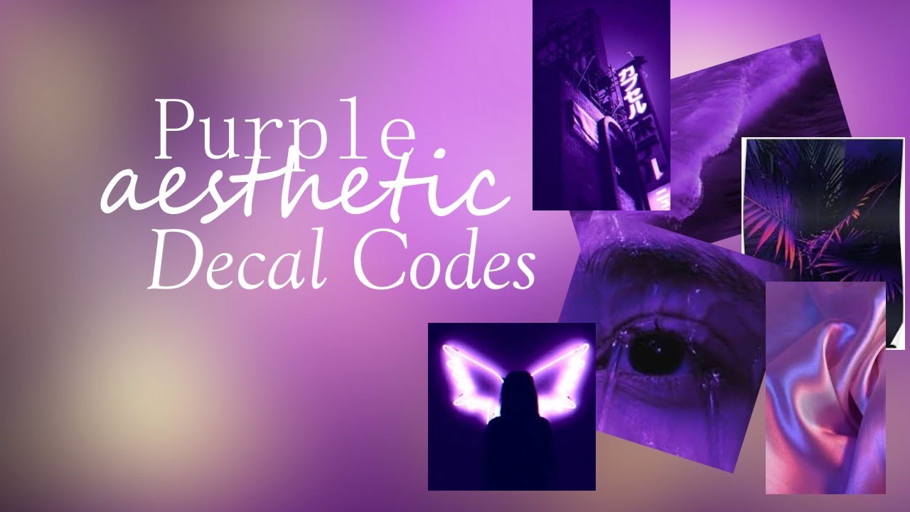 Aesthetic Purple Decal Codes Roblox Harmony Star Youtube - dark purple aesthetic roblox logo