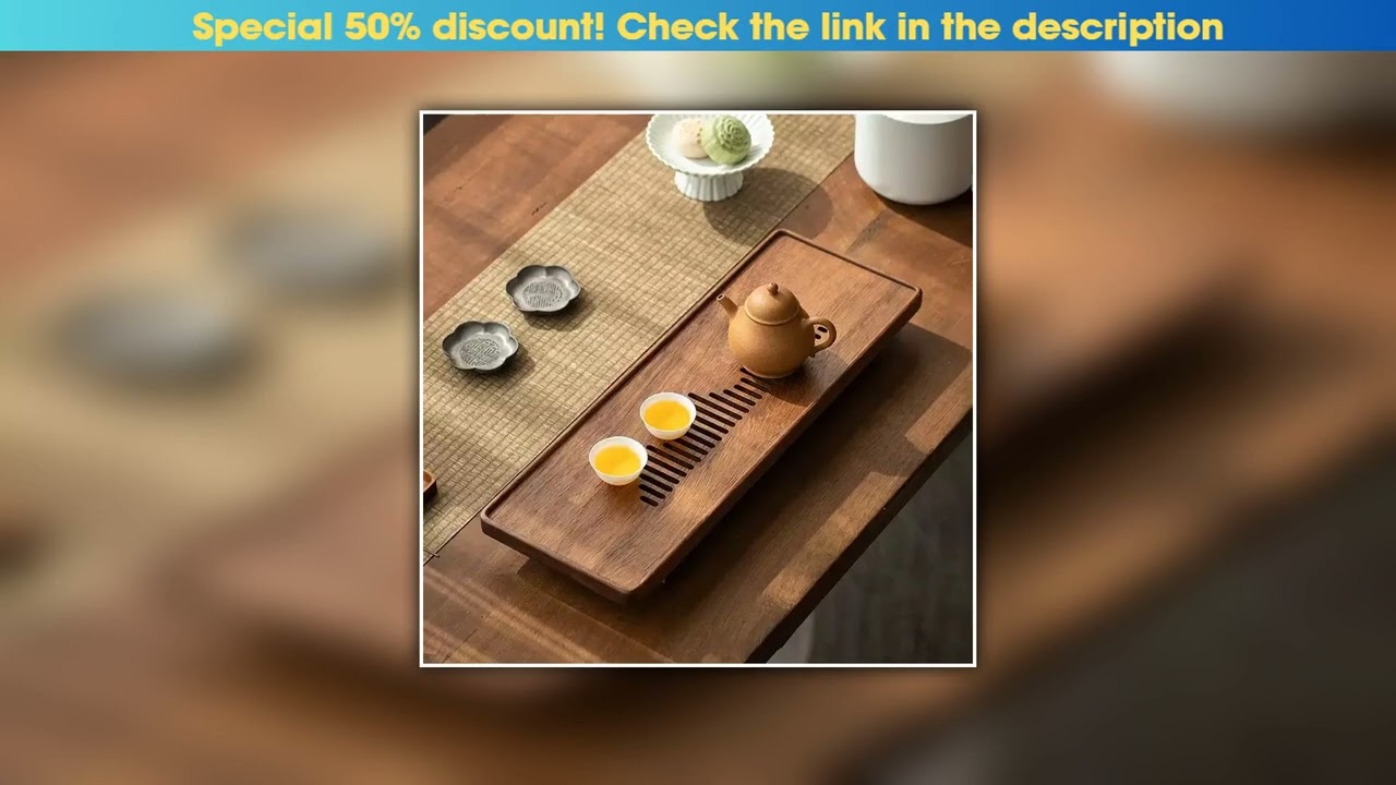 Editor’s Choice New Walnut Tea Tray for Home Use, Dry Tea Brewing Room, Elegant with Drawer, Dual-u