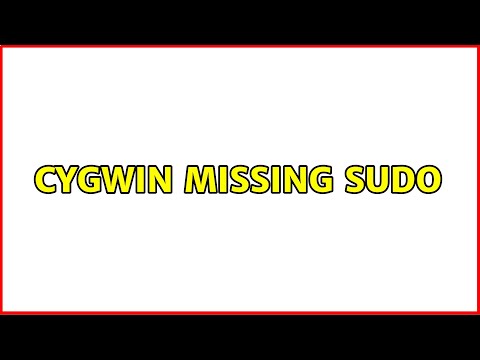 Cygwin missing sudo (3 Solutions!!)