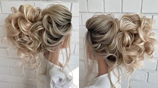 Amazing wedding updo hairstyle with hair extensions